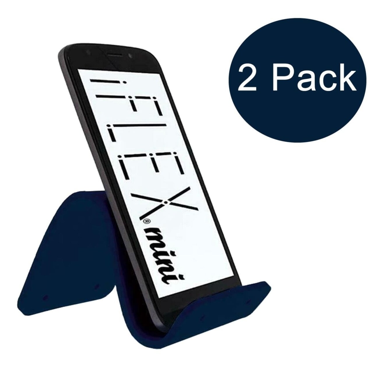 Iflex Mini Flexible Cell Phone Holder Dark Blue 2-Pack Universal Stand